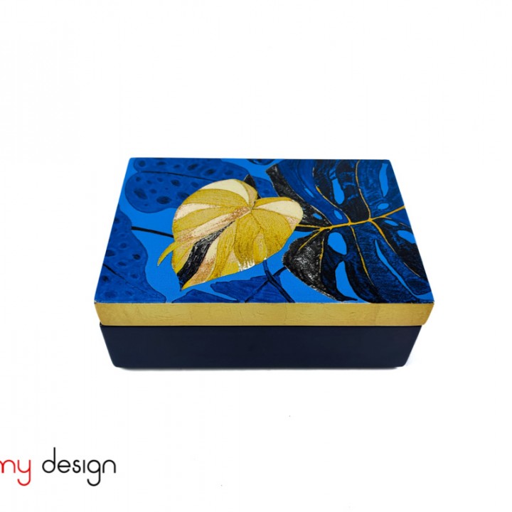 Rectangle lacquer box with hibiscus pattern12*17*6 cm